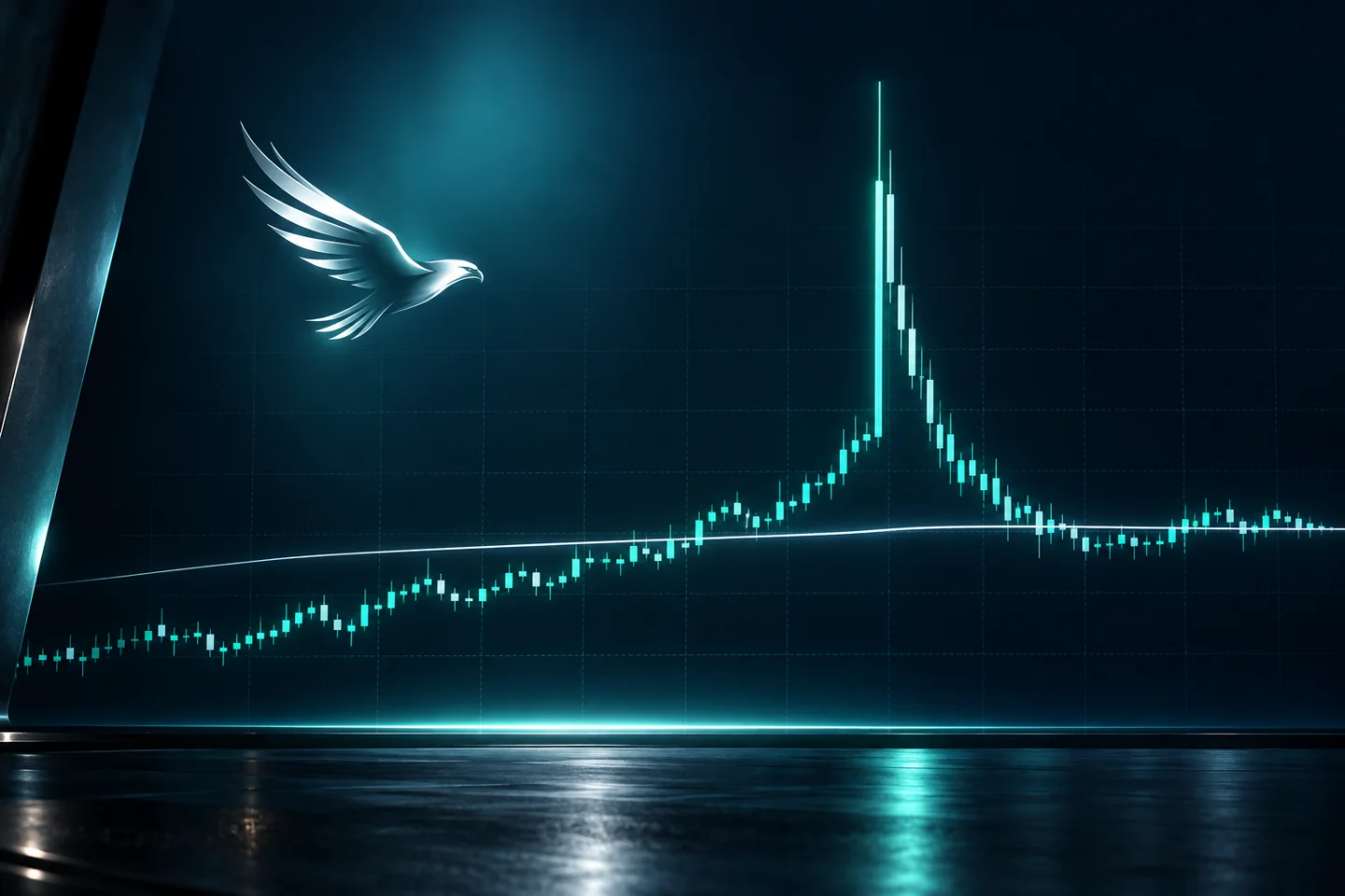 A price line stretching from its average and returning to it