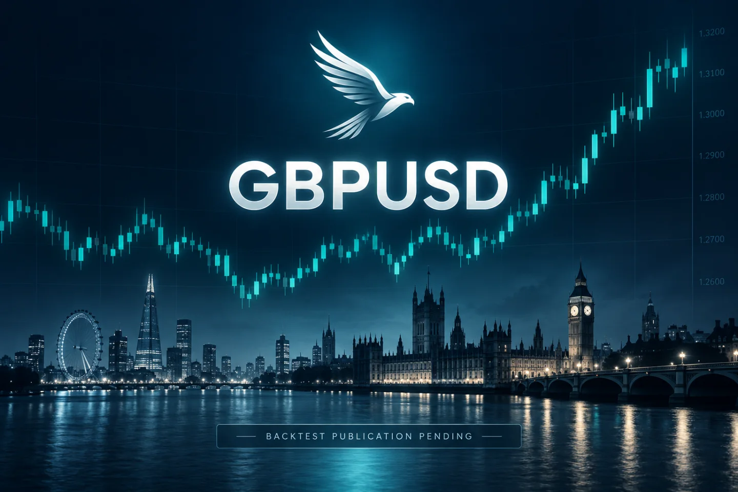 Kestrel EA brand artwork for the GBPUSD pair